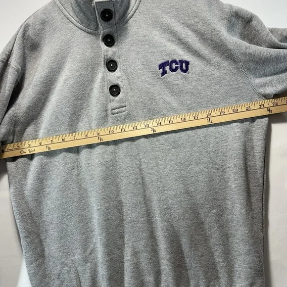 TCU Men's M Gray Pullover Horned Frogs Champion Brand - Picture 8 of 10